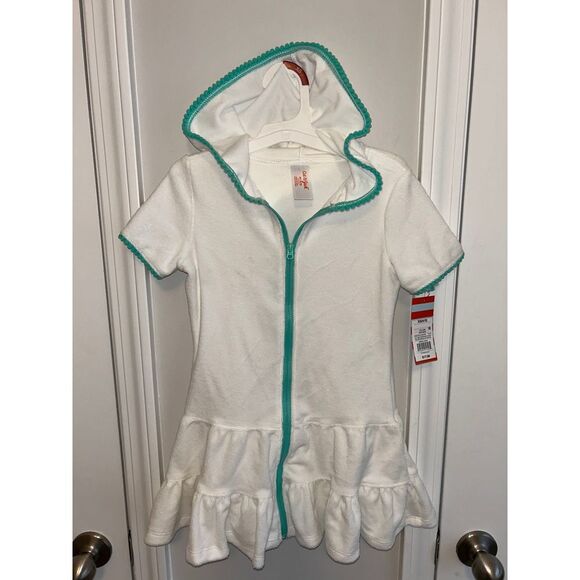 NEW NEW Cat & Jack swim hooded coverup - sz‎ XS 4/5 - Picture 1 of 6